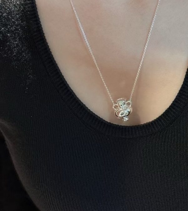 Wholesale 925 Sterling Silver Wine Pot Sweater  Necklace - Image 6