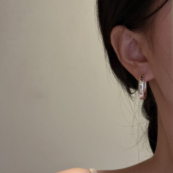 Wholesale 925 Sterling Silver Hollow Hoop Earrings - Image 4