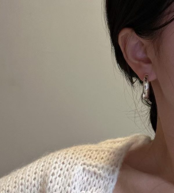 Wholesale 925 Sterling Silver Hollow Hoop Earrings - Image 6
