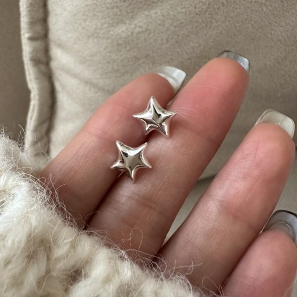 Wholesale 925 Sterling Silver Star Stud Earrings - Image 3