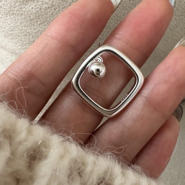 Wholesale 925 Sterling Silver Square Earrings - Image 3