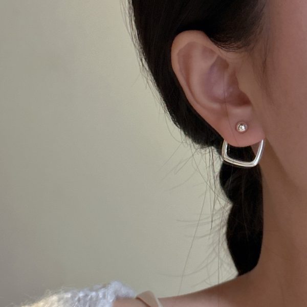 Wholesale 925 Sterling Silver Square Earrings - Image 5