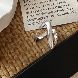 Wholesale 925 Sterling Silver Plain V-shaped Ring