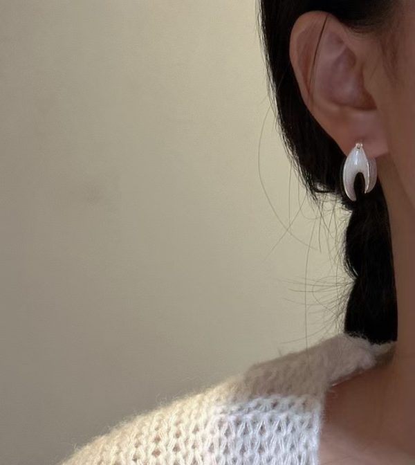 Wholesale 925 Sterling Silver Striped Irregular Earrings - Image 6