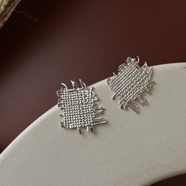 Wholesale 925 Sterling Silver Woven Earrings - Image 2