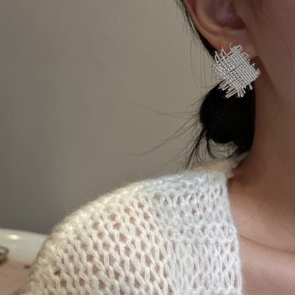 Wholesale 925 Sterling Silver Woven Earrings - Image 4