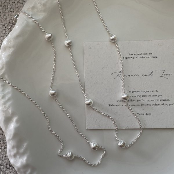Wholesale 925 Sterling Silver Bead Necklace - Image 2