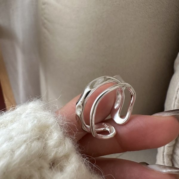 Wholesale 925 Sterling Silver Double Layers Ring - Image 2