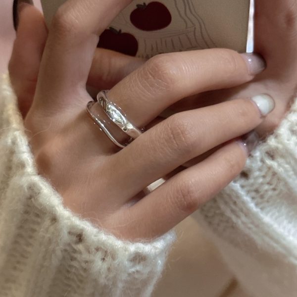 Wholesale 925 Sterling Silver Double Layers Ring - Image 5