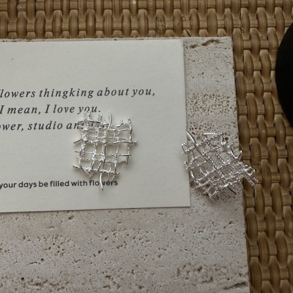Wholesale 925 Sterling Silver Mesh Earrings - Image 2