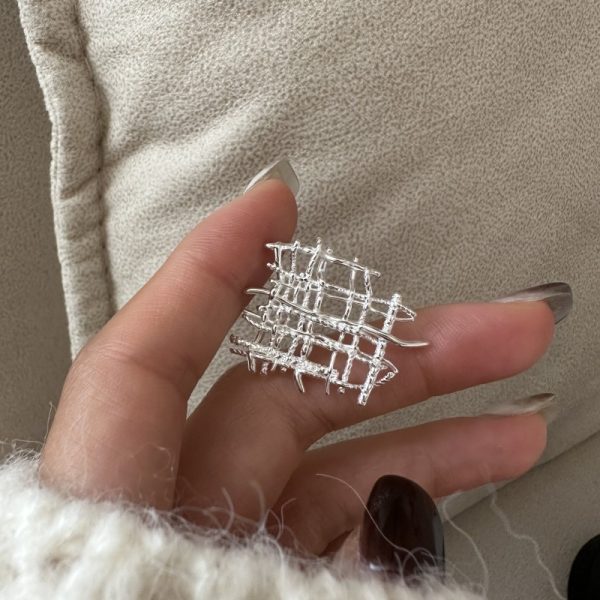 Wholesale 925 Sterling Silver Mesh Earrings - Image 3