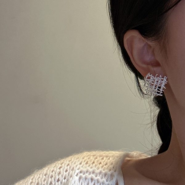 Wholesale 925 Sterling Silver Mesh Earrings - Image 4