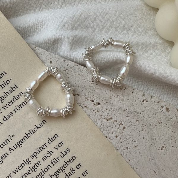 Wholesale 925 Sterling Silver Elastic Pearl Ring - Image 3