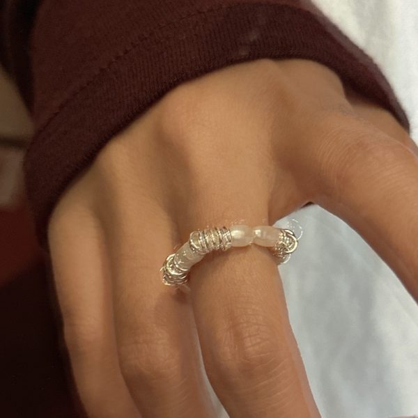 Wholesale 925 Sterling Silver Elastic Pearl Ring - Image 4