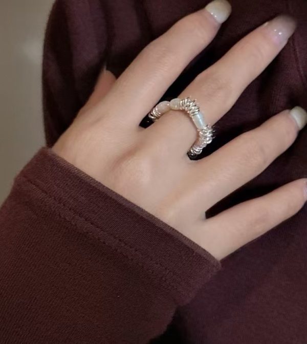 Wholesale 925 Sterling Silver Elastic Pearl Ring - Image 6