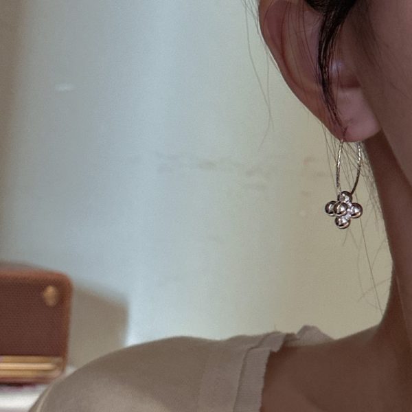 Wholesale 925 Sterling Silver Bead Hoop Earrings - Image 5