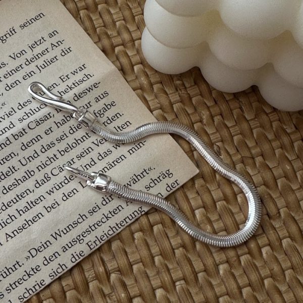 Wholesale 925 Sterling Silver Vintage Snake Bone Bracelet - Image 2