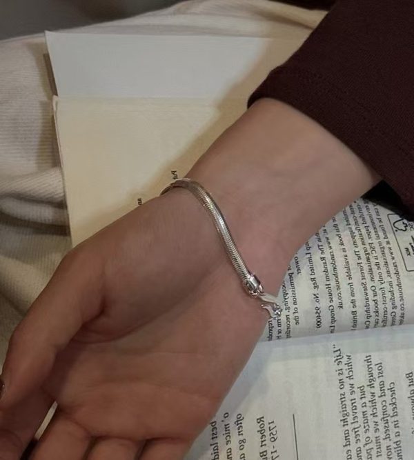 Wholesale 925 Sterling Silver Vintage Snake Bone Bracelet - Image 6