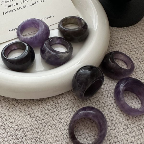 Purple Natural Stone Ring
