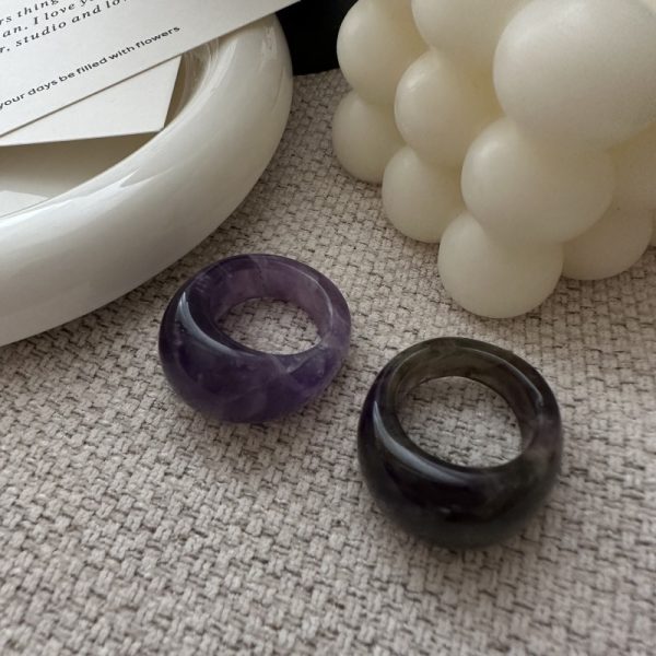Purple Natural Stone Ring - Image 2