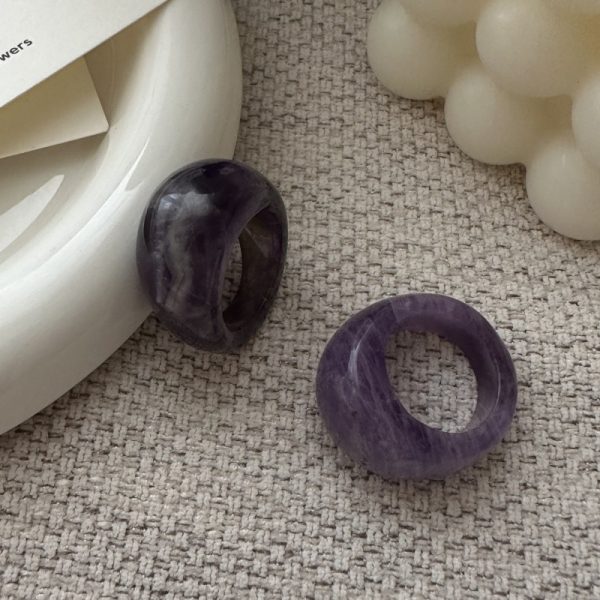 Purple Natural Stone Ring - Image 3