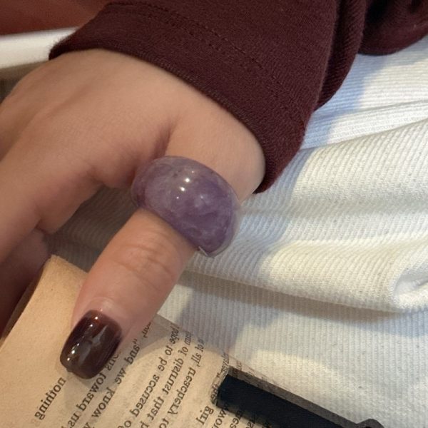 Purple Natural Stone Ring - Image 4