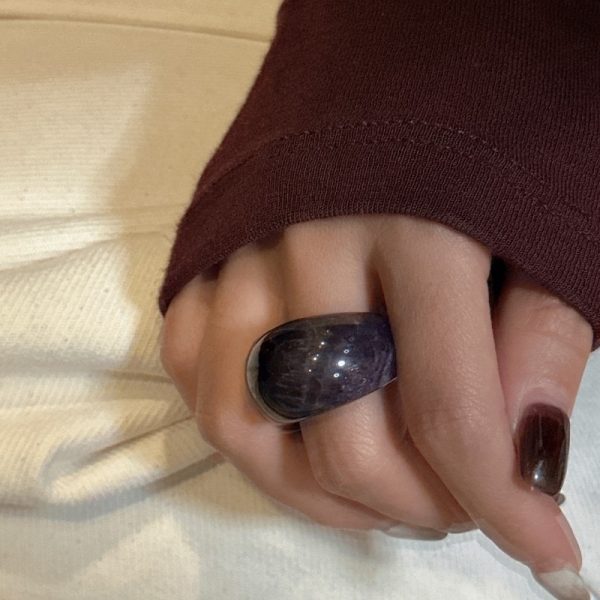 Purple Natural Stone Ring - Image 5
