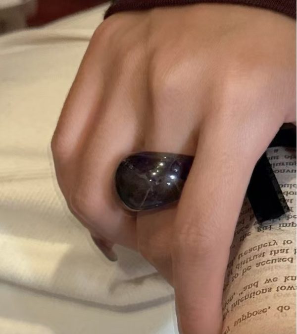 Purple Natural Stone Ring - Image 6