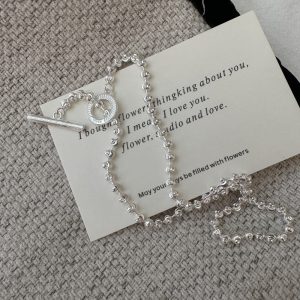 Wholesale 925 Sterling Silver Bead OT Necklace