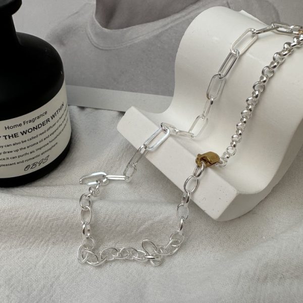 Wholesale 925 Sterling Silver Gold & Silver Necklace - Image 3