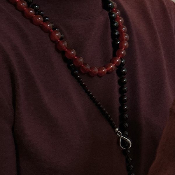 Wholesale 925 Sterling Silver Red Agate Bead Necklace - Image 5