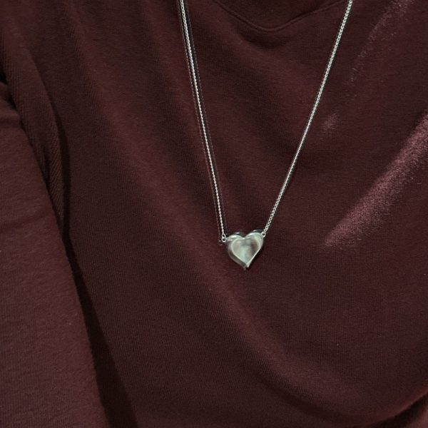 Wholesale 925 Sterling Silver Matte Love Necklace - Image 5