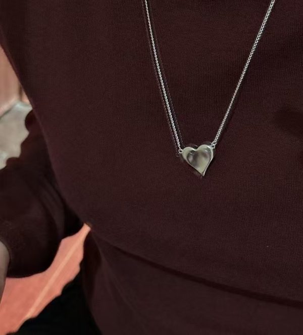 Wholesale 925 Sterling Silver Matte Love Necklace - Image 6