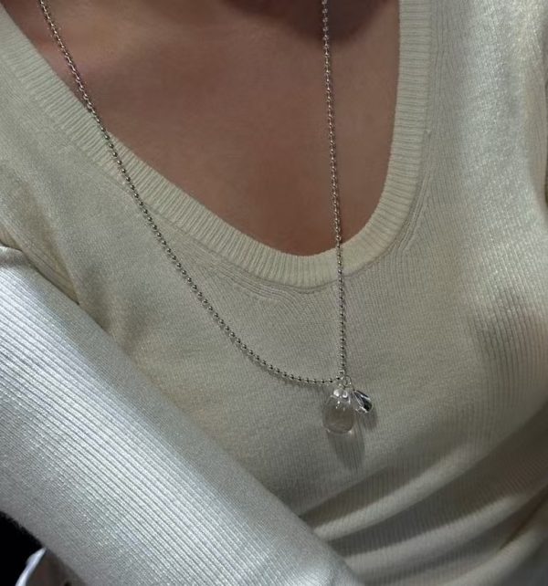 Wholesale 925 Sterling Silver Rock Crystal Quartz Drop Necklace - Image 6