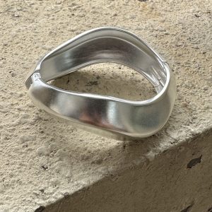 Wholesale 925 Sterling Silver Chunky Fashionable Irregular Bangle