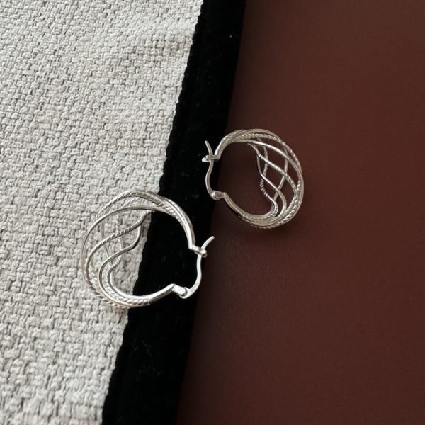 Wholesale 925 Sterling Silver Hollow Earrings - Image 2
