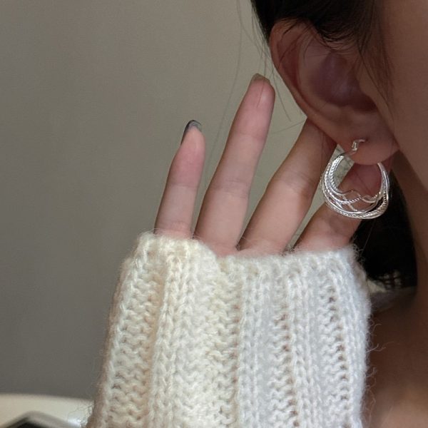 Wholesale 925 Sterling Silver Hollow Earrings - Image 4