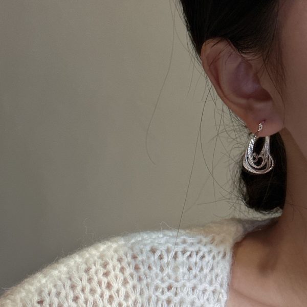 Wholesale 925 Sterling Silver Hollow Earrings - Image 5