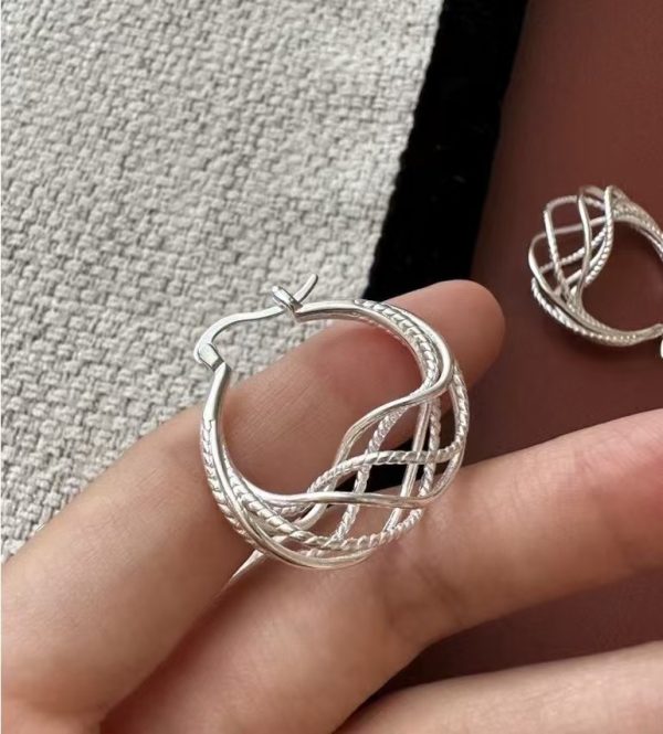 Wholesale 925 Sterling Silver Hollow Earrings - Image 3