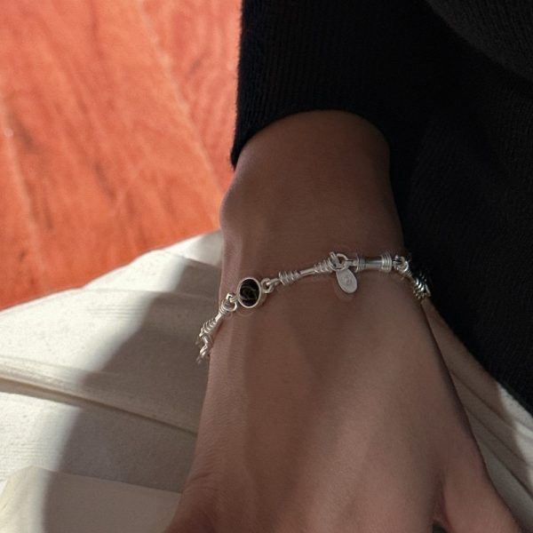Wholesale 925 Sterling Silver Black Agate Bracelet - Image 4