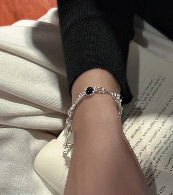 Wholesale 925 Sterling Silver Black Agate Bracelet - Image 6