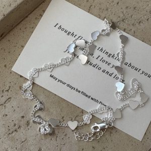 Wholesale 925 Sterling Silver Heart Chain Necklace