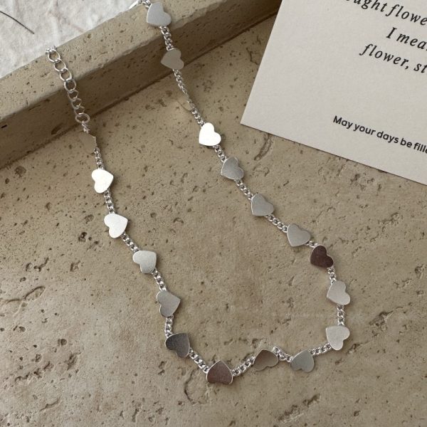 Wholesale 925 Sterling Silver Heart Chain Necklace - Image 2