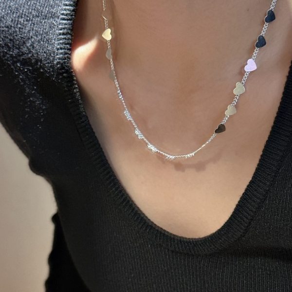 Wholesale 925 Sterling Silver Heart Chain Necklace - Image 5