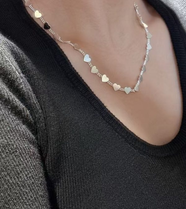 Wholesale 925 Sterling Silver Heart Chain Necklace - Image 6