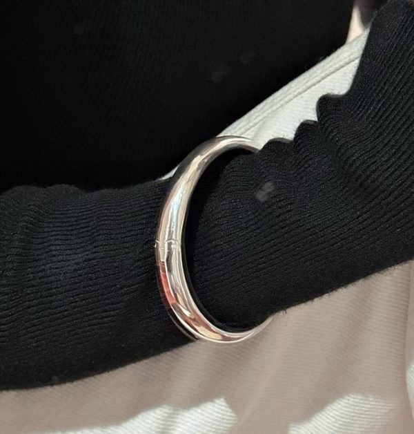 Wholesale 925 Sterling Silver Plain Loach Back Bangle - Image 6