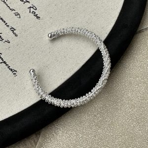 Wholesale 925 Sterling Silver Winding Bead Bangle