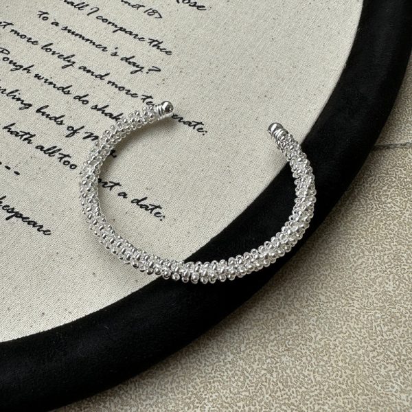 Wholesale 925 Sterling Silver Winding Bead Bangle - Image 3