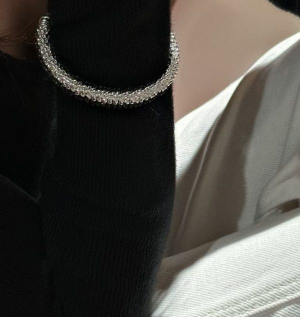 Wholesale 925 Sterling Silver Winding Bead Bangle - Image 6