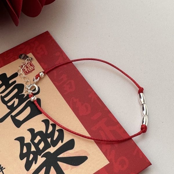 Wholesale 925 Sterling Silver Rice Bead Cord Bracelet - Image 3